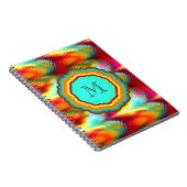 Funky, levendig regenboogmonogram notitieboek (Rechterzijde)