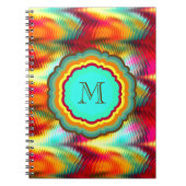 Funky, levendig regenboogmonogram notitieboek (Voorkant)