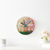Funky Libelle Abstracte Kunst Ronde Klok (Huis)