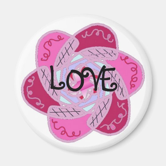 Funky Liefdesontwerp Magneet (Voorkant)