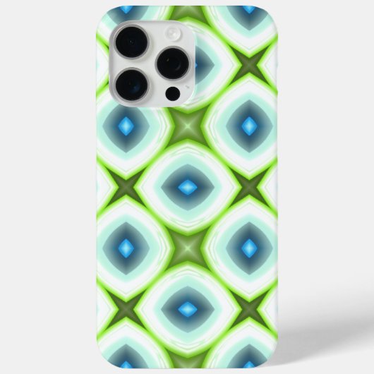 Funky Lime Green Aqua Turquoise Squares Art Mosaic Case-Mate iPhone Case (Achterkant)
