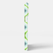 Funky Lime Green Aqua Turquoise Squares Art Mosaic iPhone Hoesje (Rechterkant)