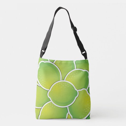 Funky limoen crossbody tas (Achterkant)