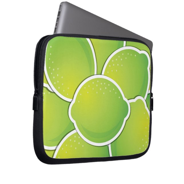 Funky limoen laptop sleeve (Voorkant Rechts)