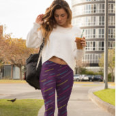 Funky Lines Paars Leggings