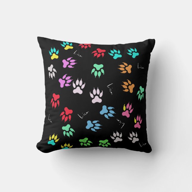 Funky Lion Paw Pattern Kussen Sierkussen (Voorkant)