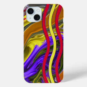 Funky Liquid Wave iPhone 15 Mini Hoesje