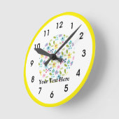 Funky Little Flowers Ronde Klok (Hoek)