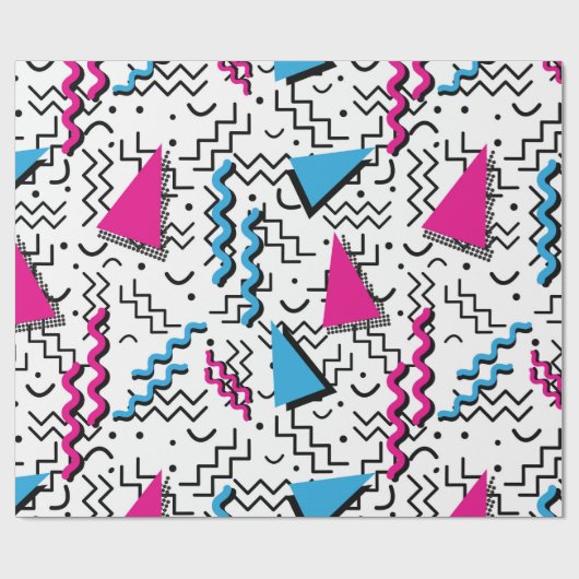 Funky Loud Memphis Design Cadeaupapier (Vlak)