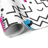 Funky Loud Memphis Design Cadeaupapier (Rol Hoek)