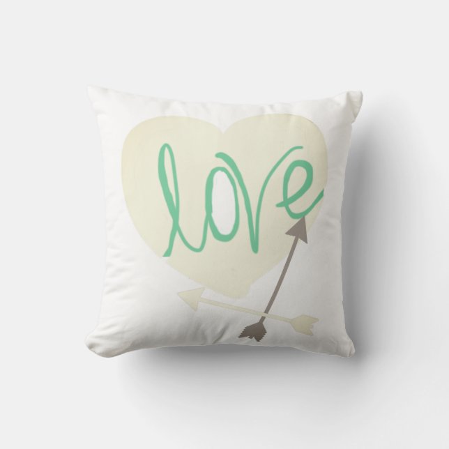 Funky Love Heart Arrows Sierkussen Kussen (Voorkant)