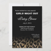 Funky Luipaard Stiletto Meidenavond Kaart (Achterkant)