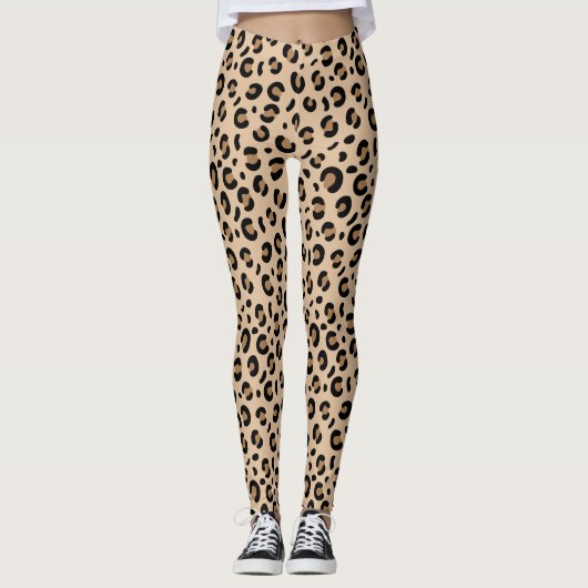 funky luipaardpatroon leggings (Voorkant)
