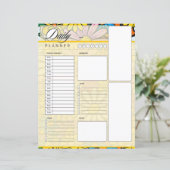 Funky madeliefjes dagelijkse planner (Staand voorkant)