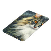 Funky Maine Coon Cat Art Magneet (Linkerzijde)