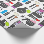 Funky Makeup Collage Cadeaupapier (Hoek)