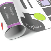 Funky Makeup Collage Cadeaupapier (Rol Hoek)