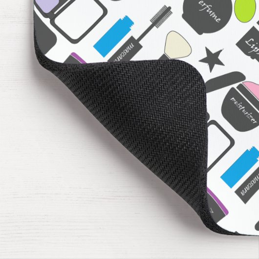 Funky Makeup Cosmetics Collage Pattern Muismat (Hoek)