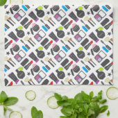 Funky Makeup Cosmetics Collage Pattern Theedoek (Gevouwen)