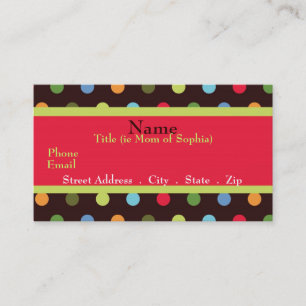 Funky mama card contactkaartje