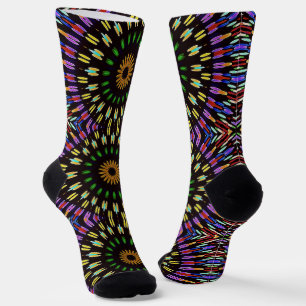 Funky Mandala Art Colorful Socks Sokken