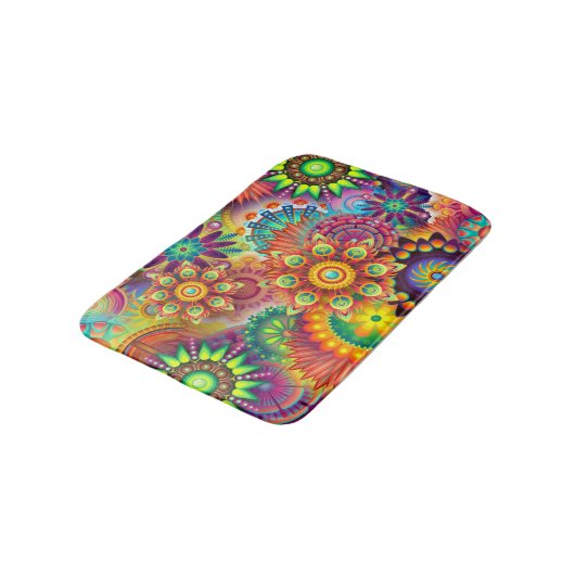 Funky Mandalas Bath Mat (Gekanteld)