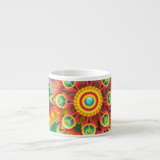 Funky Mandalas Espresso Cup Kop (Voorkant)