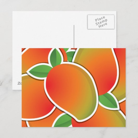 Funky mango briefkaart (Voorkant / Achterkant)