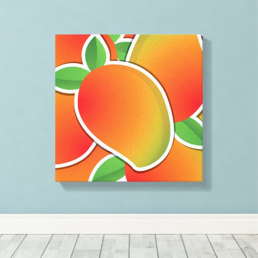 Funky mango canvas afdruk (Insitu (Houten vloer))