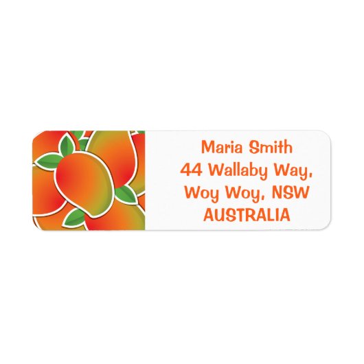 Funky mango etiket (Voorkant)