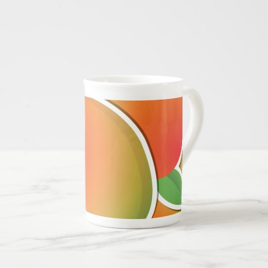 Funky mango porselein kop (Voorkant rechts)