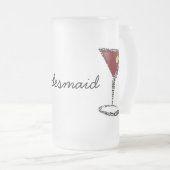 Funky martini Fun Bridesmaid Favors Matglas Bierpul (Voorkant rechts)