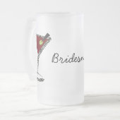 Funky martini Fun Bridesmaid Favors Matglas Bierpul (Voorkant links)