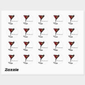 Funky martini Fun Bridesmaid Favors Ronde Sticker (Vel)