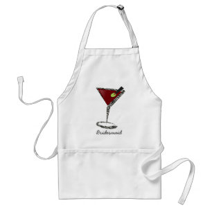 Funky martini Fun Bridesmaid Favors Standaard Schort