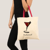 Funky martini Fun Bridesmaid Favors Tote Bag (Voorkant (product))