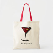 Funky martini Fun Bridesmaid Favors Tote Bag (Voorkant)