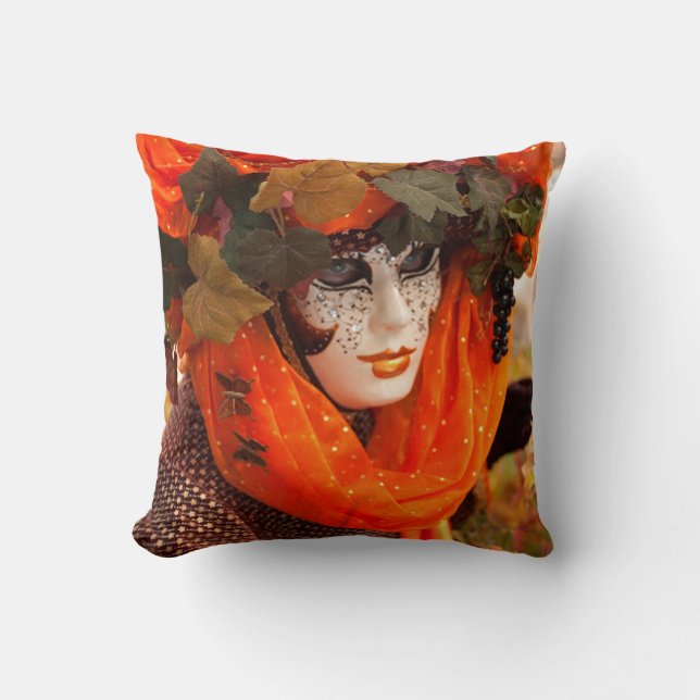 Funky Mask Carnival Sierkussen (Voorkant)