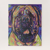 Funky Mastiff Dog Puzzle Legpuzzel (Verticaal)