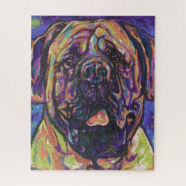 Funky Mastiff Dog Puzzle Legpuzzel
