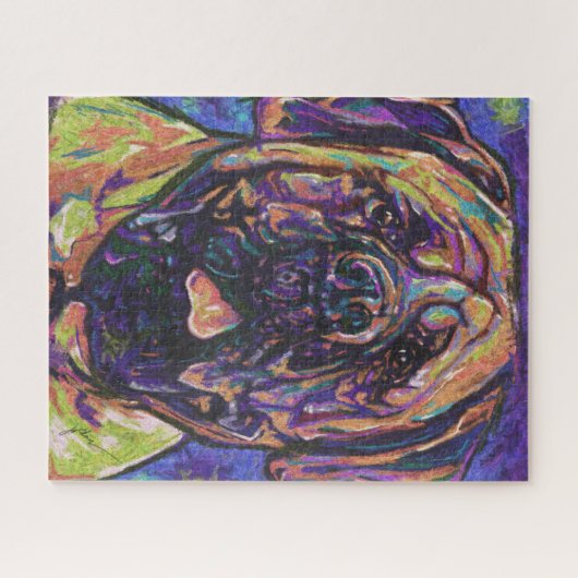 Funky Mastiff Dog Puzzle Legpuzzel (Horizontaal)