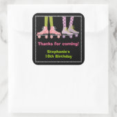 Funky Meisjes Rolschaatsen Favor Stickers | Groot (Tas)