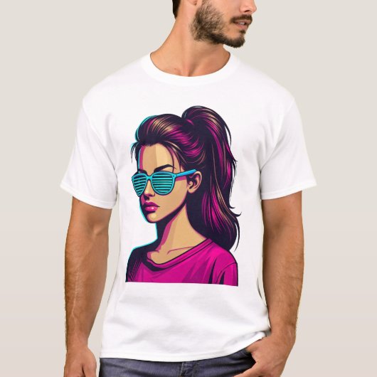 Funky meisjescartoon t-shirt (Voorkant)