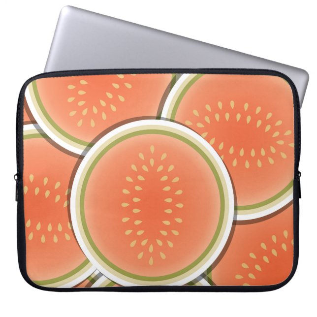 Funky meloenen laptop sleeve (Voorkant)