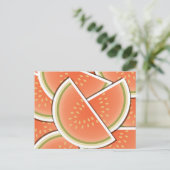 Funky melonwiggen briefkaart (Staand voorkant)