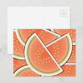 Funky melonwiggen briefkaart (Voorkant / Achterkant)