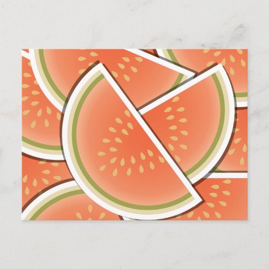 Funky melonwiggen briefkaart (Voorkant)