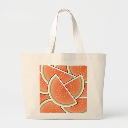 Funky melonwiggen grote tote bag (Voorkant)
