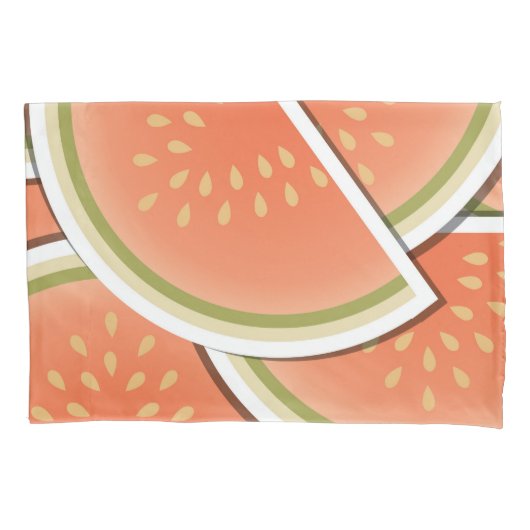 Funky melonwiggen kussensloop (Voorkant-Links)