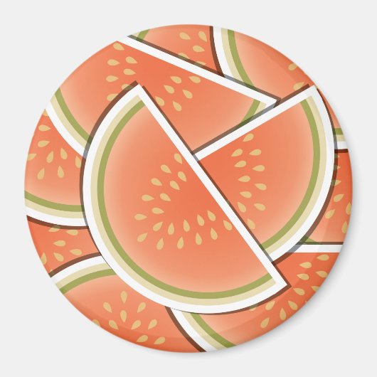 Funky melonwiggen magneet (Voorkant)
